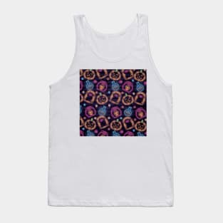 Brightly Colored Skulls Halloween pattern Tank Top